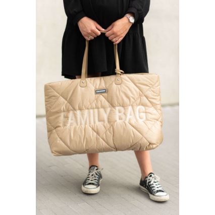 Childhome - Rejsetaske FAMILY BAG PUFFERED cremefarvet