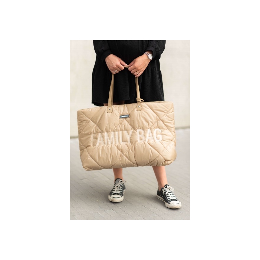 Childhome - Rejsetaske FAMILY BAG PUFFERED cremefarvet