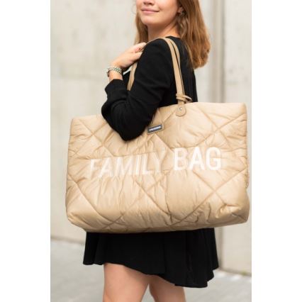 Childhome - Rejsetaske FAMILY BAG PUFFERED cremefarvet