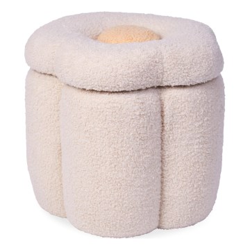 Childhome - Taburet BLOMST diameter 35 cm cremefarvet