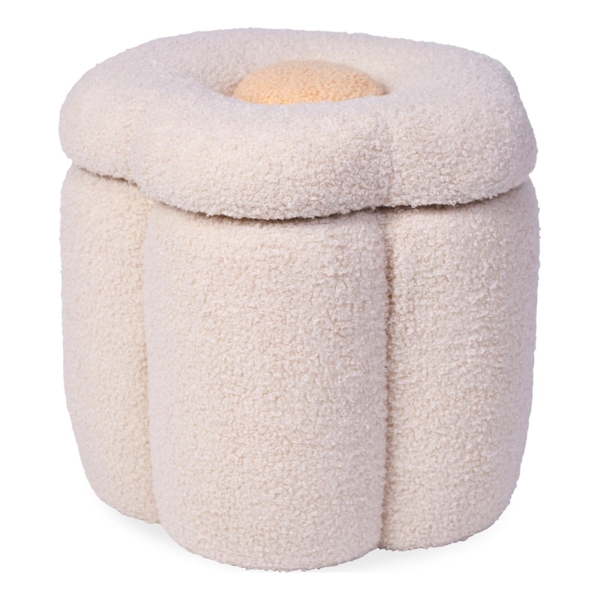 Childhome - Taburet BLOMST diameter 35 cm cremefarvet
