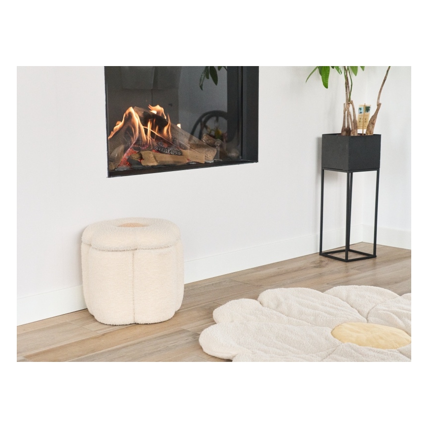 Childhome - Taburet BLOMST diameter 35 cm cremefarvet