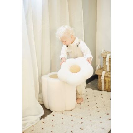 Childhome - Taburet BLOMST diameter 35 cm cremefarvet