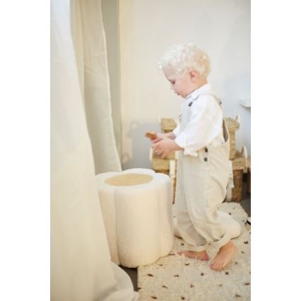 Childhome - Taburet BLOMST diameter 35 cm cremefarvet