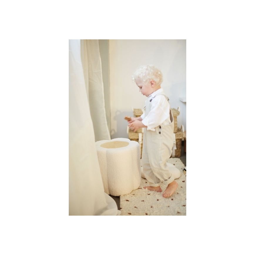 Childhome - Taburet BLOMST diameter 35 cm cremefarvet
