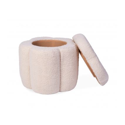 Childhome - Taburet BLOMST diameter 35 cm cremefarvet