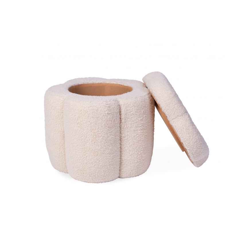 Childhome - Taburet BLOMST diameter 35 cm cremefarvet