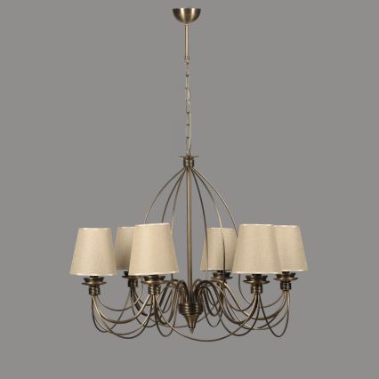 Classic Kandelaber 6xE14/40W/230V bronze/beige