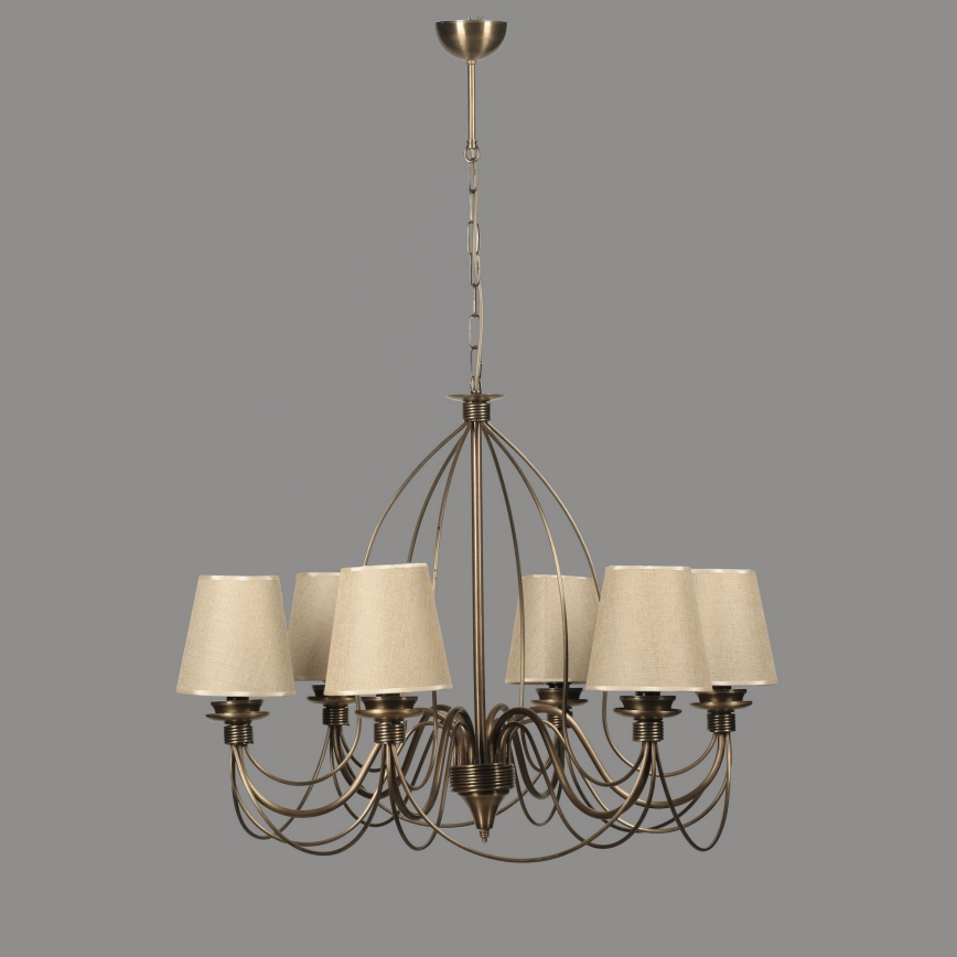 Classic Kandelaber 6xE14/40W/230V bronze/beige