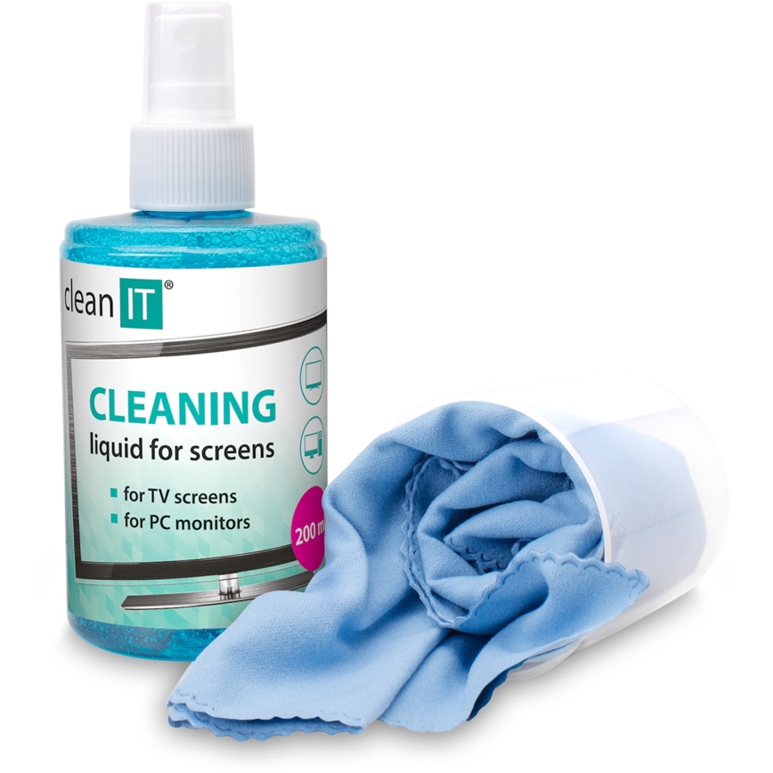 CLEAN IT CL-180 - Skærmrens med klud 200 mm