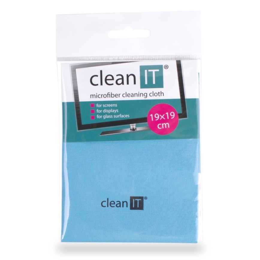 CLEAN IT CL-710 - Mikrofiberklud 19x19 cm blå