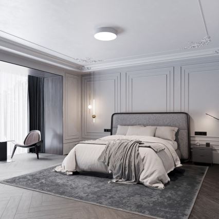 Loftlampe med bevægelses- og skumringssensor CLEO 3xE27/24W/230V Ø 40 cm grå