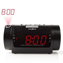 Clockradio med LED-display og projektor 230V
