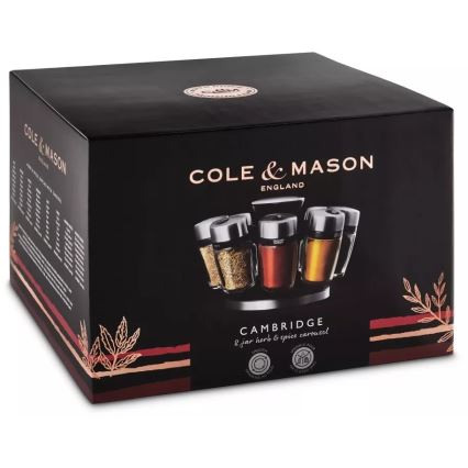 Cole&Mason - Drejeligt krydderistativ MASTER 9 dele