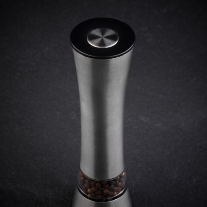 Cole&Mason - Elektrisk salt or pepper grinder BURFORD 4xAAA 18 cm mat krom