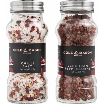 Cole&Mason - Gavesæt Aromatic chilisalt og Sichuan-peber