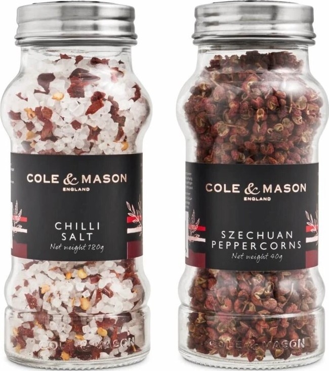 Cole&Mason - Gavesæt Aromatic chilisalt og Sichuan-peber