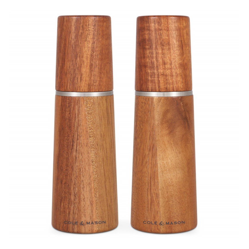 Cole&Mason - Sæt med salt- og peberkværne MARLOW akacie 2 stk. 18,5 cm