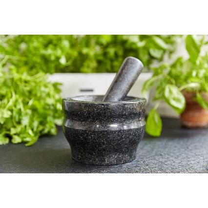 Cole&Mason - Morter med støder granit GRANITE diameter 18 cm granit/sort