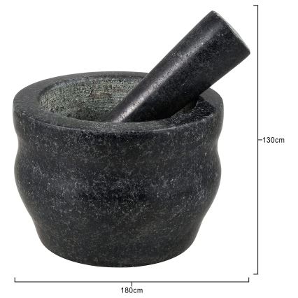 Cole&Mason - Morter med støder granit GRANITE diameter 18 cm granit/sort