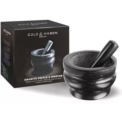Cole&Mason - Morter med støder granit GRANITE diameter 18 cm granit/sort