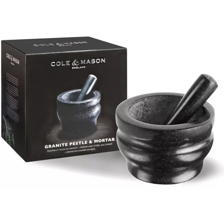 Cole&Mason - Morter med støder granit GRANITE diameter 18 cm granit/sort