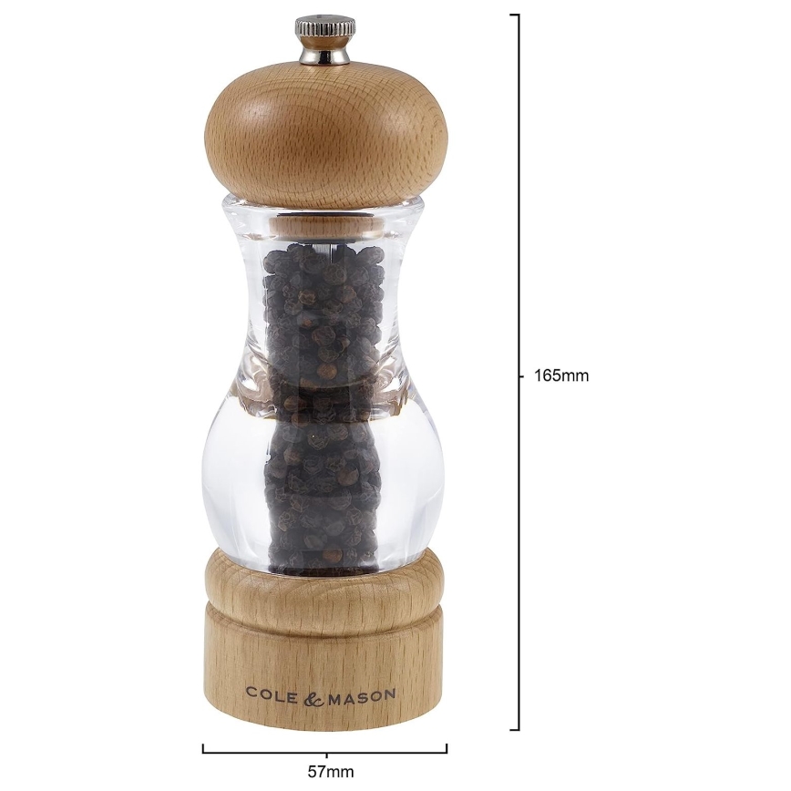Cole&Mason - Salt- og pebekværne BEECH 2 stk. bøg 16,5 cm
