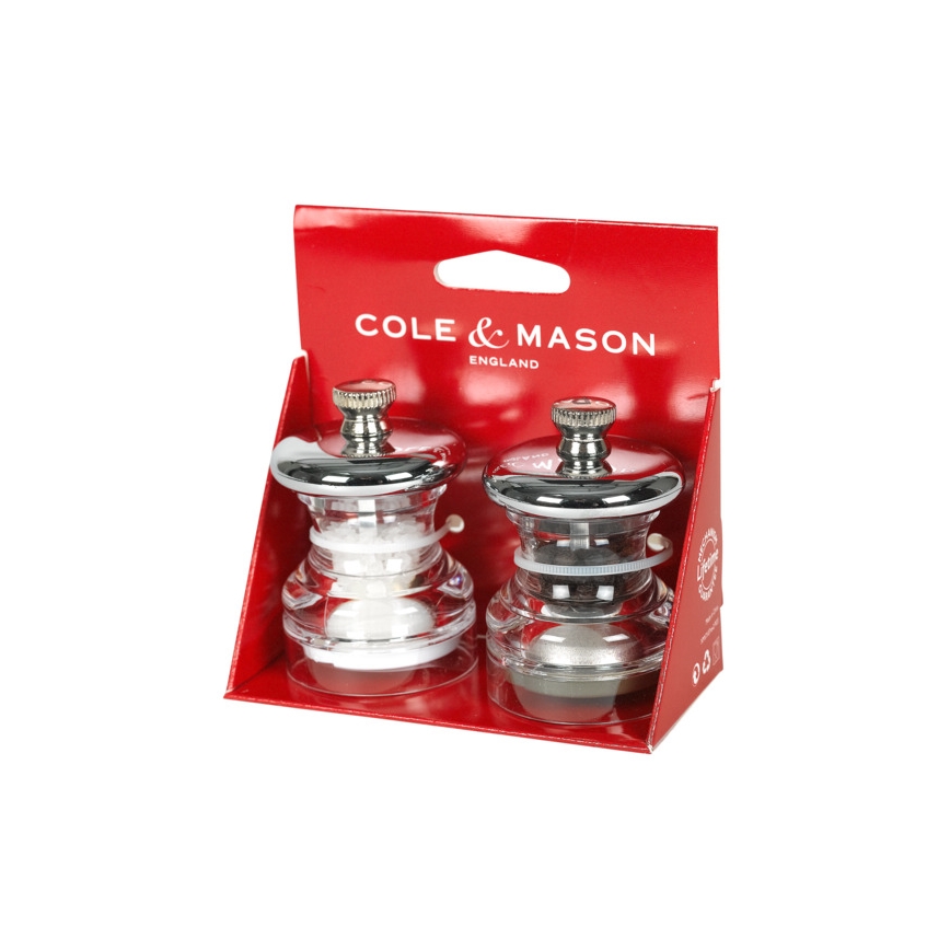 Cole&Mason - Salt- og pebekværne BUTTON 2 stk. 6,5 cm