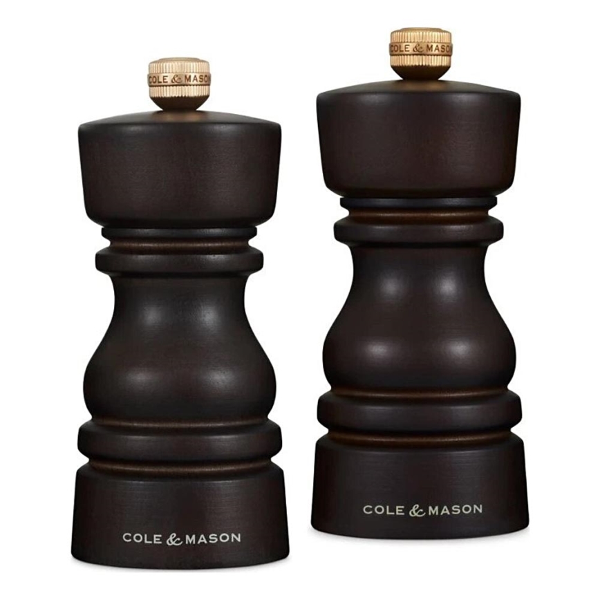 Cole&Mason - Salt- og pebekværne LONDON 2 stk. 13 cm bøg/brun