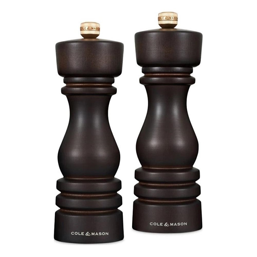 Cole&Mason - Salt- og pebekværne LONDON 2 stk. 18 cm bøg/brun