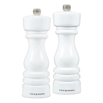 Cole&Mason - Salt- og pebekværne LONDON 2 stk. 18 cm bøg/hvid
