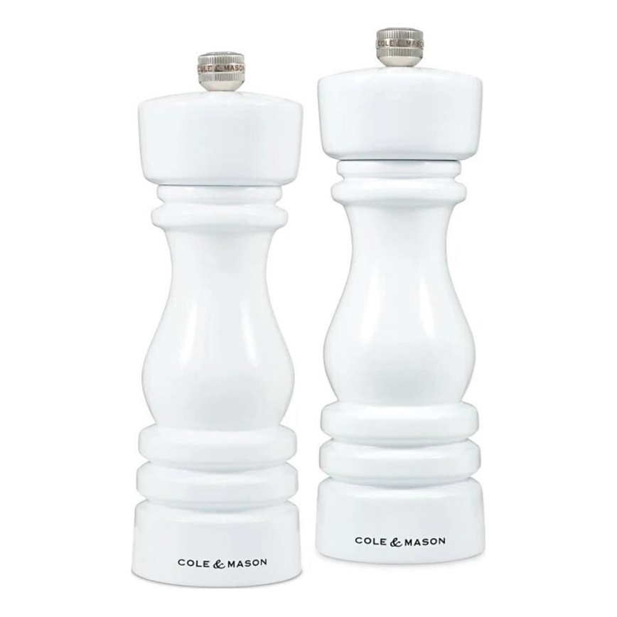 Cole&Mason - Salt- og pebekværne LONDON 2 stk. 18 cm bøg/hvid