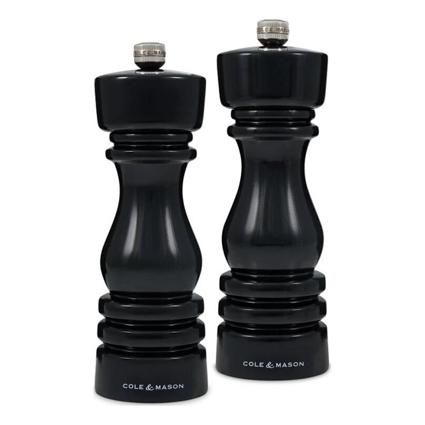 Cole&Mason - Salt- og pebekværne LONDON 2 stk. 18 cm bøg/sort