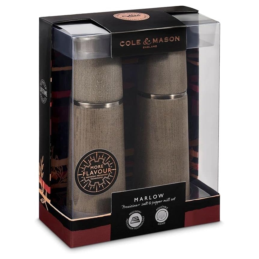 Cole&Mason - Salt- og pebekværne MARLOW bøg 2 stk. 18,5 cm
