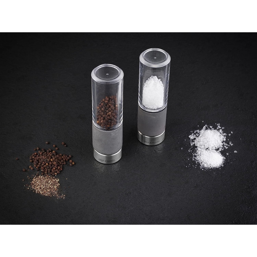 Cole&Mason - Salt- og pebekværne REGENT CONCRETE 2 stk. beton 18 cm