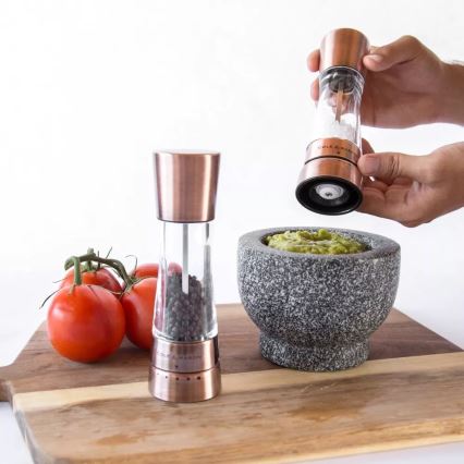 Cole&Mason - Sæt med salt- og peberkværne DERWENT 2 stk. 19 cm kobber