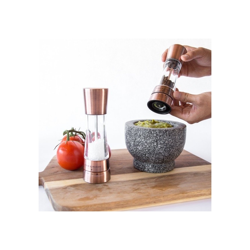 Cole&Mason - Sæt med salt- og peberkværne DERWENT 2 stk. 19 cm kobber