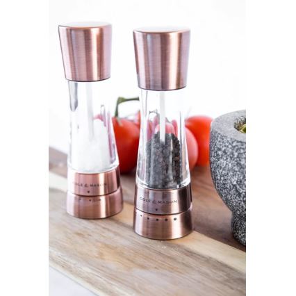 Cole&Mason - Sæt med salt- og peberkværne DERWENT 2 stk. 19 cm kobber
