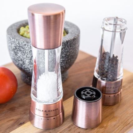 Cole&Mason - Sæt med salt- og peberkværne DERWENT 2 stk. 19 cm kobber