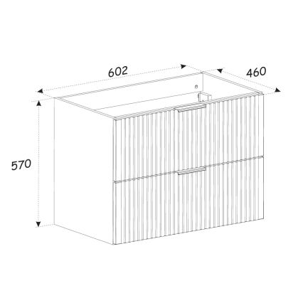 COMAD ADEL WHITE 82-60-B-2S - Underskab til håndvask ADEL 57x60,2 cm hvid