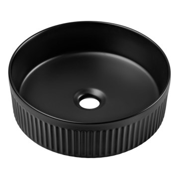 COMAD BEYOND 2 BLACK ( E-6565 ) - Bordmonteret håndvask BEYOND diameter 36 cm keramik/mat sort