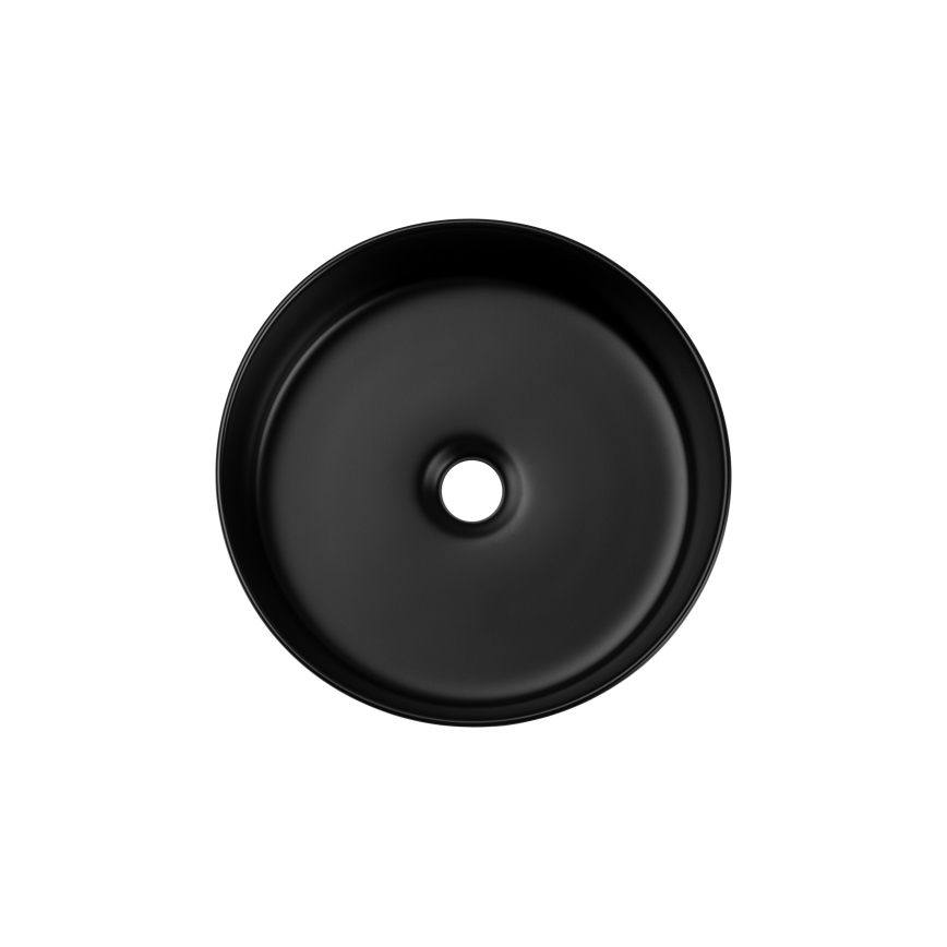 COMAD BEYOND 2 BLACK ( E-6565 ) - Bordmonteret håndvask BEYOND diameter 36 cm keramik/mat sort