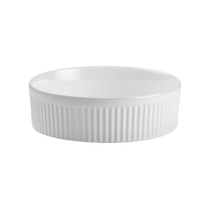 COMAD BEYOND 2 HVID ( E-6565 ) - Bordmonteret håndvask BEYOND diameter 36 cm keramik/skinnende hvid