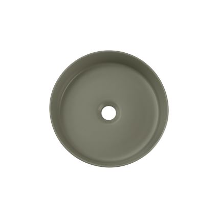COMAD BEYOND 2 OLIVER GRØN ( E-6565 ) - Bordmonteret håndvask BEYOND diameter 36 cm keramik/mat grøn