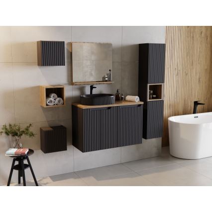 COMAD BEYOND 5 BLACK (E-6564) - Bordmonteret vask BEYOND 48x32,5 cm keramik/mat sort
