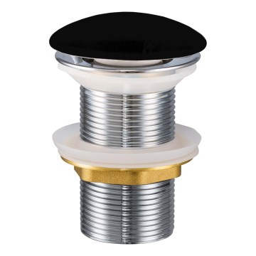 COMAD CLICK-CLACK T201M-B2-3 - CLICK-CLACK bundventil til håndvask Ø 7 cm mat sort