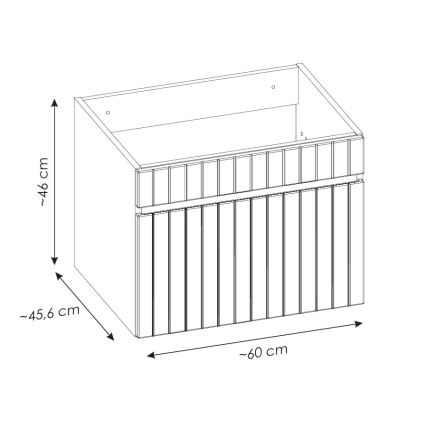 COMAD ICONIC CASHMERE 82-60-D-1S - Underskab til håndvask ICONIC 46x60 cm beige