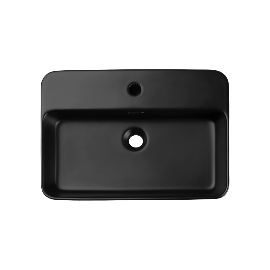 COMAD TRUST 2 BLACK ( E-6282 ) - Bordmonteret håndvask TRUST 55x38 cm keramik/mat sort