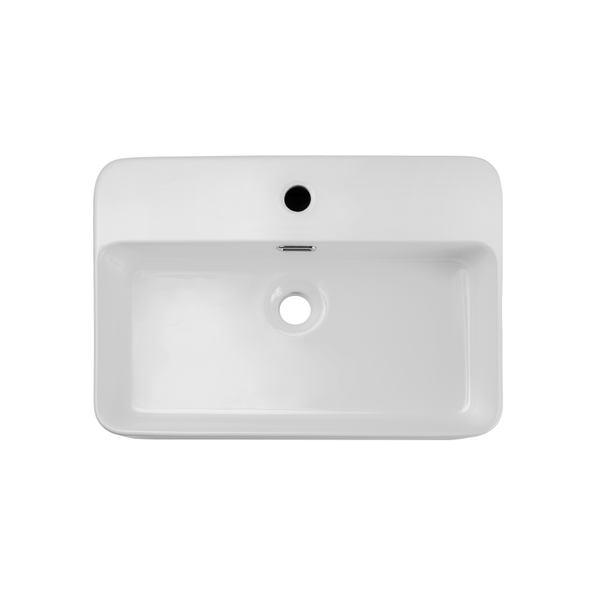 COMAD TRUST 2 HVID ( E-6282 ) - Bordmonteret håndvask TRUST 55x38 cm keramik/skinnende hvid