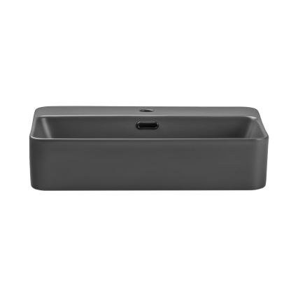COMAD TRUST 2 MATT DARK GREY ( E-6282 ) - Bordmonteret håndvask TRUST 55x38 cm keramik/mat grå